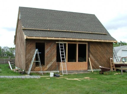 Turning a granary into a house. At the Marttila farm, 2008. Photo by Heidi Marttila-Losure