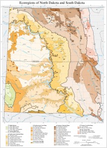 Ecoregions of North and South Dakota. Learn more at http://www.epa.gov/wed/pages/ecoregions/ndsd_eco.htm#Ecoregions denote 