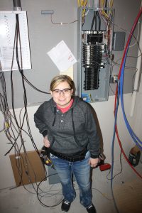 After finishing her training, Jamalia Franzen wants to put her electrical skills to work in her own community of Eagle Butte. Photo by Wendy Royston