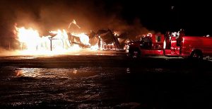 The Dakota Style Chip plant burned Feb. 21. Photos by Bill Krikac
