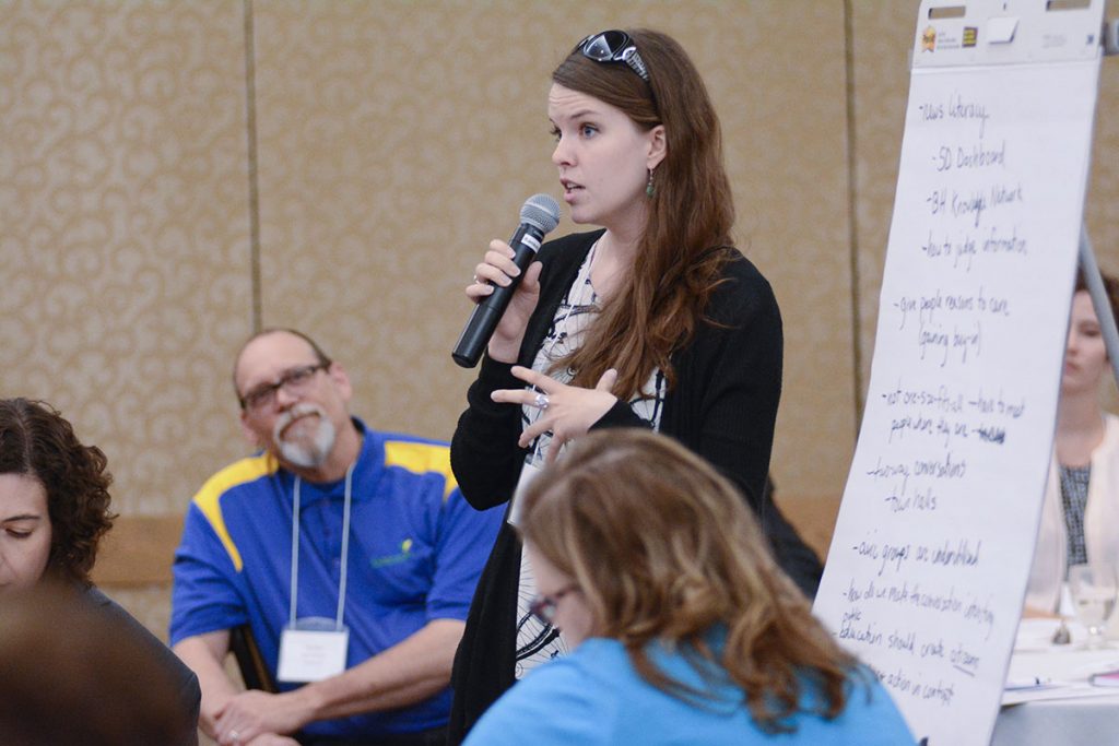 Callie Tysdal at the South Dakota Summit on Civic Education & Engagement. Photo by Wes Brown/Chiesman Center for Democracy