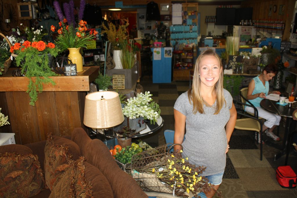 Redfield native Keri Schade purchased Simply Charming, a coffee and gift shop on Main Street, three years ago, finding a way to keep open a place she had loved since her youth. Photo by Wendy Royston/Dakotafire Media