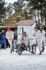 Participants go all out in building outhouses for the big race at the Nemo 500 in Nemo, S.D. Contributed photo