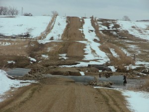 Savo Township road in April 2011.