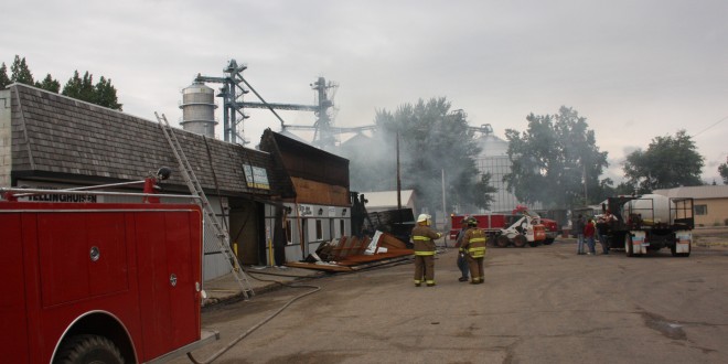 The scene in Willow Lake the morning of July 12, 2011, after fire destroyed four businesses. Photo by Clark County Courier