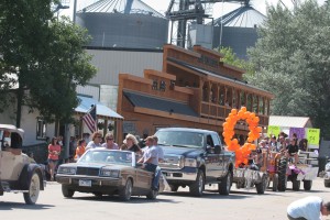 A parade makes its way down Garfield Street in Willow Lake during Willow Lake's All-School Reunion celebration on July 7, 2012. Photo by Clark County Courier