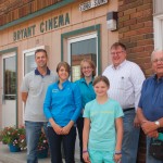 Bryon Noem, Kennedy Noem, Jen Carstensen, Chloe Grantham, Jeff Davis and Dean Steever are some of the volunteers keeping the Bryant Cinema running. Clark County Courier photo