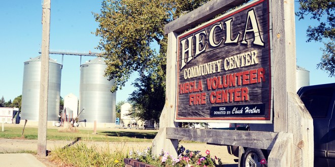 Hecla Community Center sign
