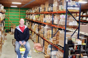 Kurt Gravley just finished a 6,700-square-foot warehouse for his merchandise. Photo by Troy McQuillen