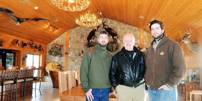From left, Jason, Bill and Mike Makens represent the fifth  and sixth generations to make a living on  Oak Tree Farm. Photo by Troy McQuillen