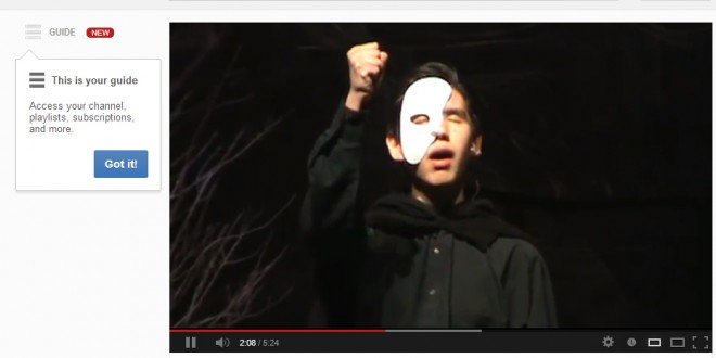 A still from a YouTube video of John Cassens’ performance at the South Dakota Snow Queen Festival, Jan. 5, 2013.