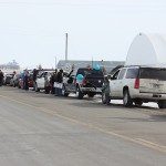 Supporters send off Garry Cunningham, who left Faulkton to receive cancer treatments. Photo by Faulk County Record