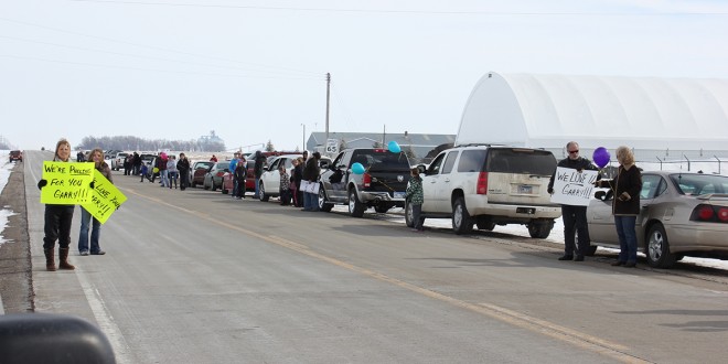 Faulkton community creates convoy of well wishes for beloved coach
