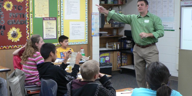 Andrew McCloud thinks it’s important to teach kids about recycling. Photo courtesy South Dakota DENR