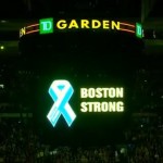 A still shot from the video of the rendition of the national anthem by Bostonians at the Bruins game on Thursday. See the full video here: https://www.youtube.com/watch?v=MUr0Y3kAiBw