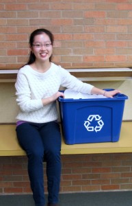 Amy Shan helped organize a recycling effort at Madison High School.