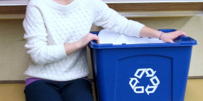 Amy Shan helped organize a recycling effort at Madison High School.