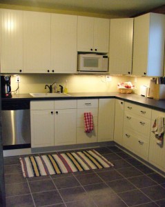 A view of the kitchen of the granary house after the family moved in in 2009. Photo by Heidi Marttila-Losure