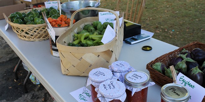 Goods at the Coteau Hills Farmers Market. Photo by Sarah Gackle