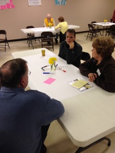 Discussion at the Dakotafire Cafe event in Britton, S.D., March 28. Photo by Joe Bartmann