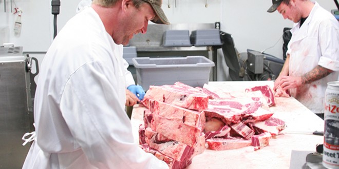 John Hartman of the Dakota Butcher in Clark, S.D., said people are still buying beef, just less of it, in the wake of high prices. Photo by Bill Krikac/Clark County Courier