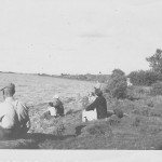 Fishing at Lake Tewaukon was a family affair for the Grammond family. Eugene Beron, left, lived in Cayuga and was married to Esther (Grammond) Beron. To Eugene’s right is Della (Grammond) Beglau, who along with her husband, Sam; daughter, Pat; and son, Curtis, enjoyed fishing at the lake whenever they visited from California. Photo courtesy Mary Ann Gadberry