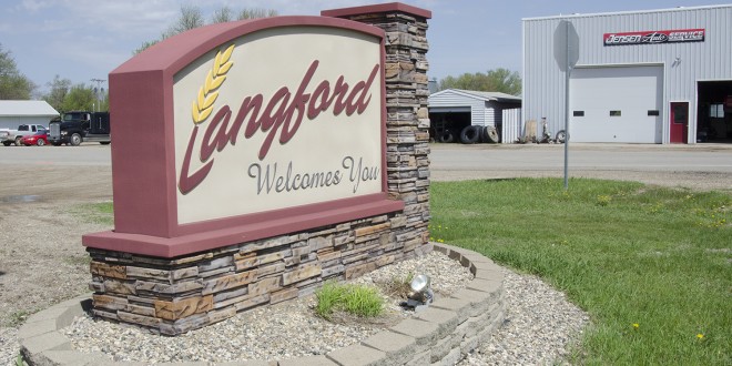 Langford’s welcome sign. Photo by Troy McQuillen