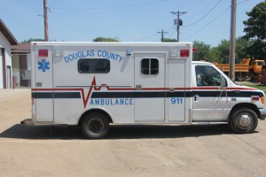 The Douglas County Ambulance. Photo by The Corsica Globe