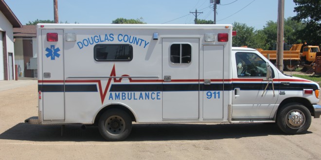 The Douglas County Ambulance. Photo by The Corsica Globe