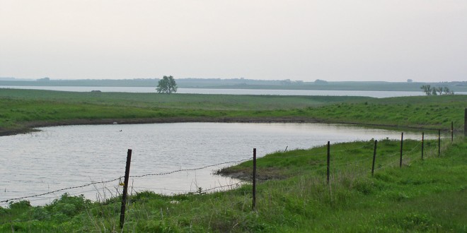 Dam-retaining-upstream-cropland-runoff-water