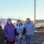 The dust of empty lots is proving to be a challenge for the community of Delmont. Pictured are, from left, City Council Member Earla Strid, long-time resident Barbara Hoffman, Mayor Mae Gunnare and Delmont Non-Profit Development Corporation President Darren Fechner. Photo by Elizabeth “Sam” Grosz