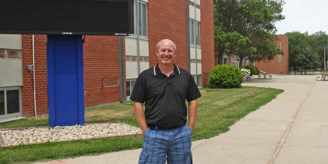 Redfield Public School Superintendent Shad Storley has been hard at work on new school plans since he arrived in Redfield two years ago. Construction is scheduled to begin this fall on a $23 million K-12 school rebuild. Photo by Wendy Royston/Dakotafire Media