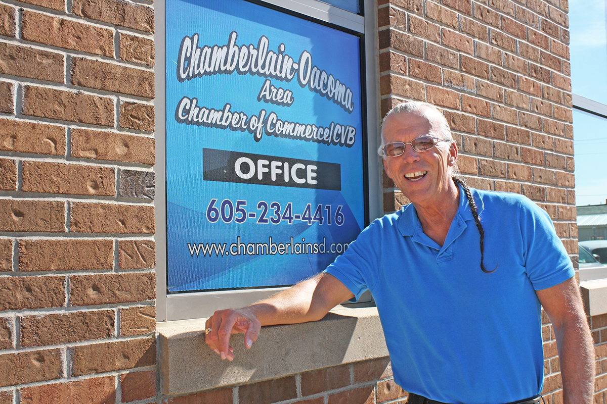 Mike Normile, director of the Chamberlain-Oacoma Chamber of Commerce, said there’s no shortage of jobs in the area he serves. Photo by Wendy Royston/Dakotafire Media