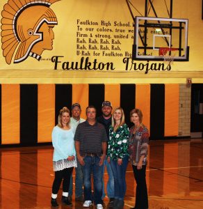 Kayla Hanson (Class of 2007), Troy Hadrick (1994), Slade Roseland (1995), Casey Hlavacek (2004), Megan Hlavacek (2005) and Nikki Schilder-Melius each moved back to Faulkton, S.D., within a decade of graduating from the local school, and advocate for other alumni to follow their lead. Photo by Wendy Royston